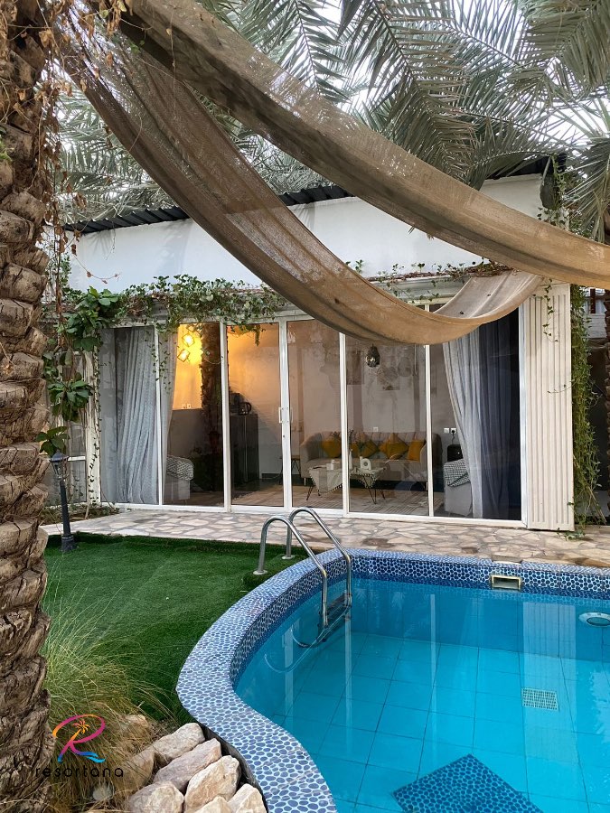 شاليه بإطلالة على الطبيعه الخضراء